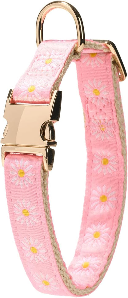 Woven Dog Collar with Metal Buckle Adjustable Jacquard Retro Dog Collars - Image 6
