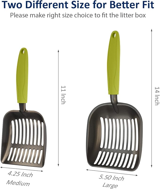 WePet Cat Litter Scoop, Non-Stick Plated Aluminum Alloy Sifter, Kitty Durable - Image 4