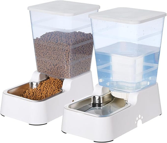 Automatic 5.4L/1.4Gal Pet Waterer, Automatic Dog Water Dispenser Gravity by Leefele