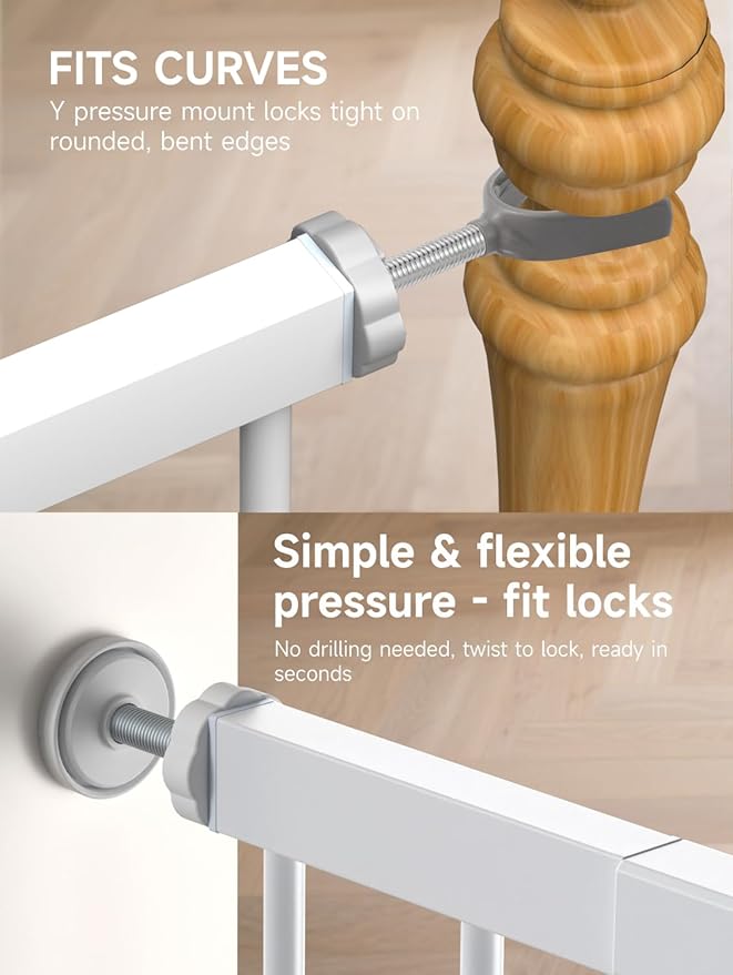 29.5-40.5" Baby Gate for Stairs, Dog Gate for Doorways, Walk Thru Auto Close - Image 4