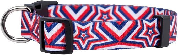 Native Pup American Flag Dog Collar- Red White and Blue- Patriotic Collars - Image 2