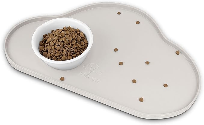 Ptlom Dog Food Mat Anti-Slip Dog Bowl Mats by PTLOM