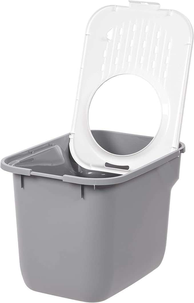 IRIS USA Cat Litter Box, Large Cat Box Enclosure, Top Entry - Image 6