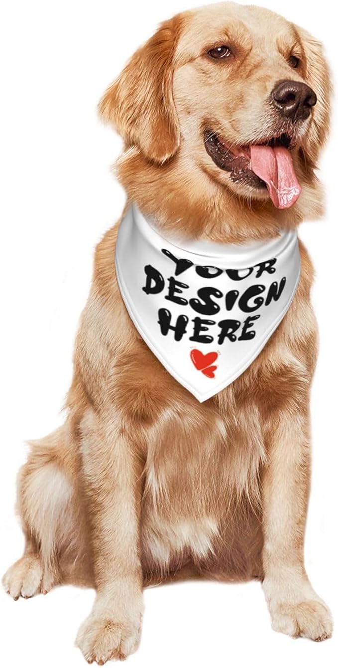 Custom Dog Bandana Add Your Text Photo Name Personalized Neckwear Bandanas Soft - Image 4