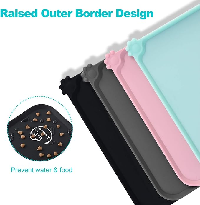 Silicone Waterproof Dog Cat Pet Feeding Mats, Non Slip, Easy Clean Pet Dog Cat - Image 4