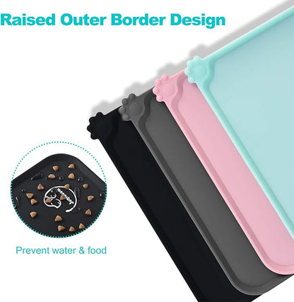 Silicone Waterproof Dog Cat Pet Feeding Mats, Non Slip, Easy Clean Pet Dog Cat - Image 4