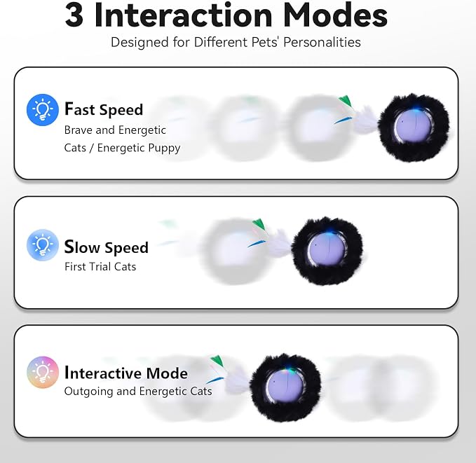 ORSDA Cat Toys for Indoor Cats, Interactive Activated Moving Ball in 7 Holes Mat - Image 9
