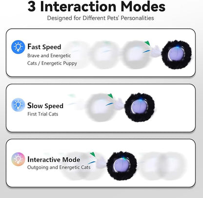 ORSDA Cat Toys for Indoor Cats, Interactive Activated Moving Ball in 7 Holes Mat - Image 9