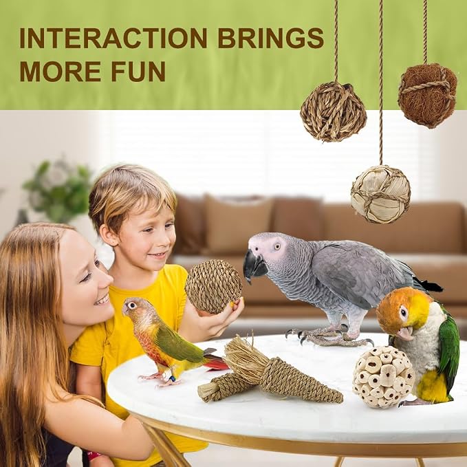 7Pcs Bird Toy Large Chewing Balls - Image 3
