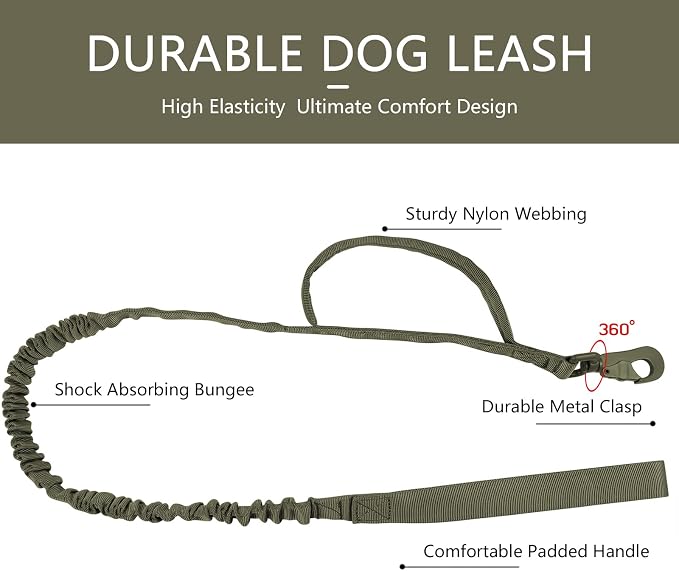 DAGANXI Tactical Dog Collar, Adjustable Military Training Nylon Dog Collar - Image 5