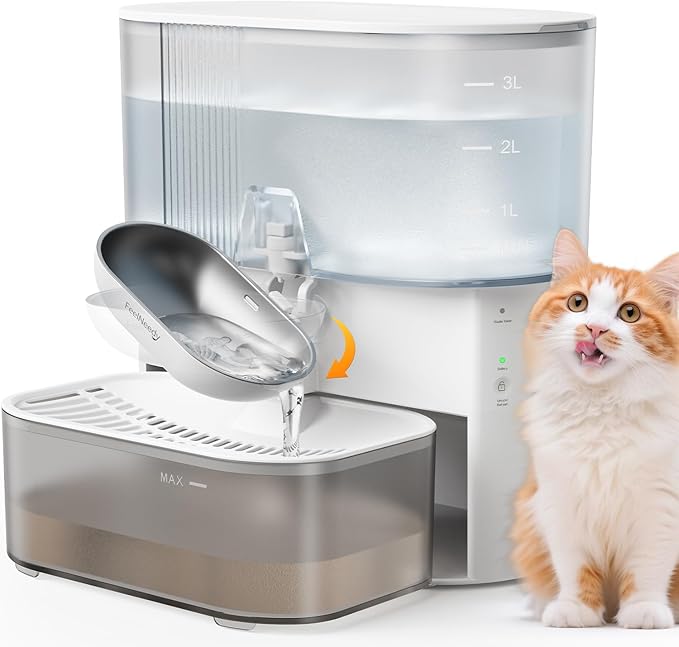 Wireless Cat Water Fountain No Filters, Wastewater Separation, FEELNEEDY by FEELNEEDY