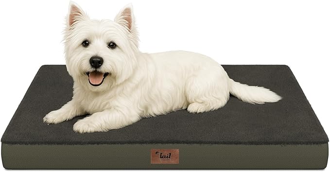 Comfort Dog Bed for Small Dogs & Cats, Waterproof Dog Crate Mat Orthopedic Egg by TailStories