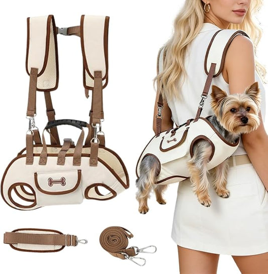 Dog Backpack Carrier for Small Dogs, Dog Lift Harness Adjustable Padded by PetWorld