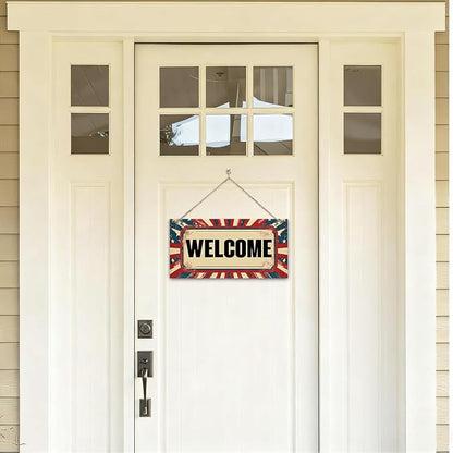 Welcome Sign for Front Door, Welcome Decor Wooden Hanging Sign for Wall Decor - Image 4