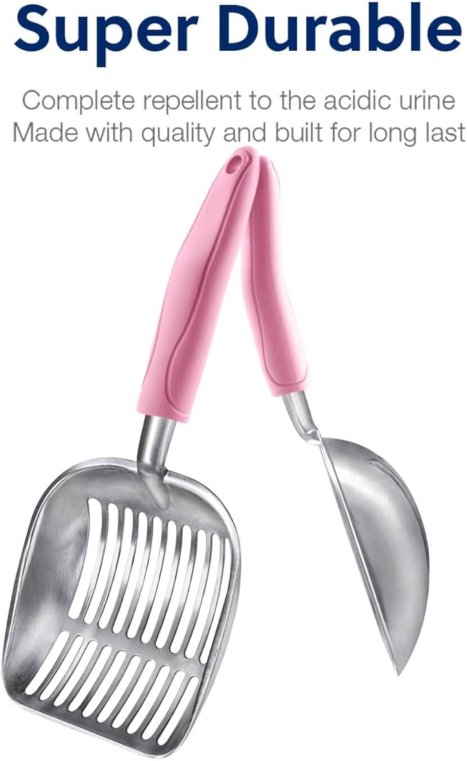 WePet Cat Litter Scoop, Aluminum Alloy Sifter, Kitty Metal Scooper, Deep Shovel - Image 4