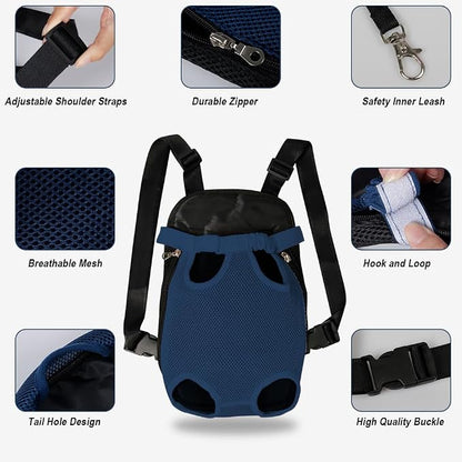 FEimaX Dog Carrier Backpack Pet Legs Out Front Cat Travel Bag, Adjustable Puppy - Image 3