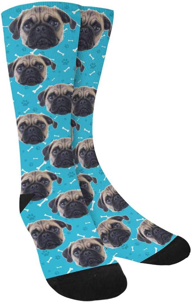 Custom Face Socks, Personalized Dog Lover Pet Photo Picture on Socks Unisex by Enjoy-yjl