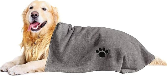 Microfiber Dog Towels for Drying Dogs, Super Absorbent and Soft Pet Grooming by Puomue