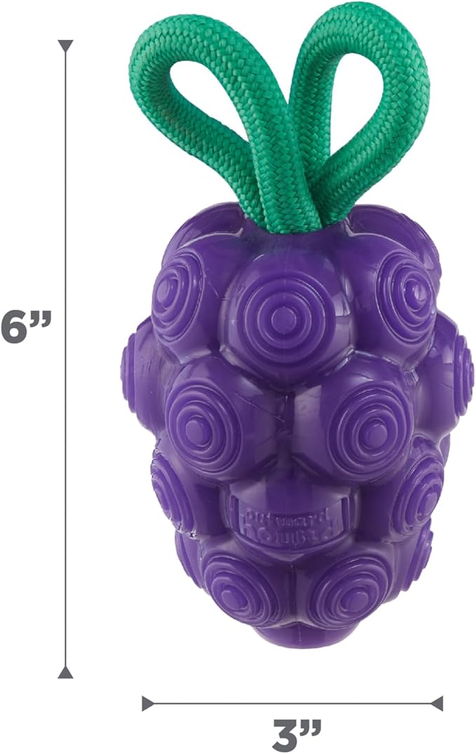 Outward Hound Dental Grapes Dog Toy & Treat Stuffer, 6″ x 3″ Grape-Scent - Image 7