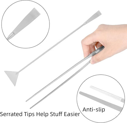Aquarium Aquascaping Tool Stainless Steel Aquascape Tools Kit 4 in 1 Anti-Rust - Image 3