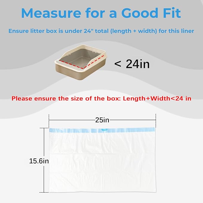 80 Pack Cat Litter Bags with Drawstring, Compatible with Litter-Robot 3/4 Heavy - Image 2