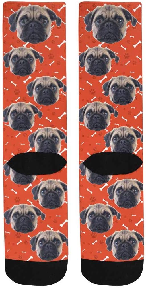 Custom Face Socks, Personalized Dog Lover Pet Photo Picture on Socks Unisex - Image 4