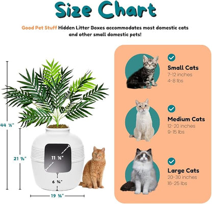 Good Pet Stuff Hidden Litter Box Planter, Decorative Cat Litter Enclosure - Image 6