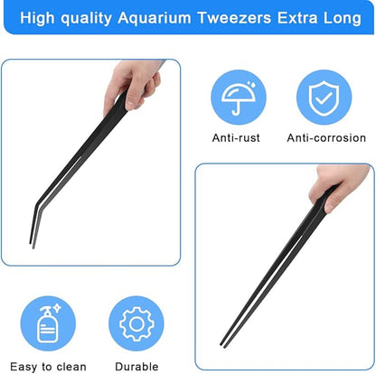 Aquarium Tweezers Extra Long 15 inches, Luxiv Stainless Steel Straight and - Image 5