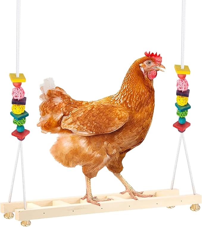 Jorewood Chicken Coop Swings, Outdoor Poultry Exercise Perch by JOREWOOD