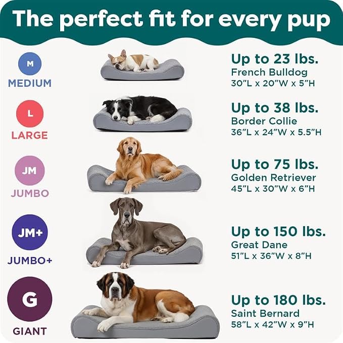 FurHaven Orthopedic Dog Bed for Large Dogs, Luxe Lounger Contour Mattress - Image 6