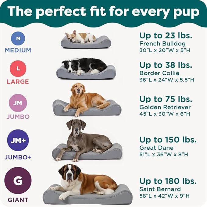 FurHaven Orthopedic Dog Bed for Large Dogs, Luxe Lounger Contour Mattress - Image 6