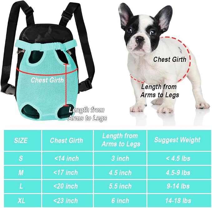 FEimaX Dog Carrier Backpack Pet Legs Out Front Cat Travel Bag, Adjustable Puppy - Image 4