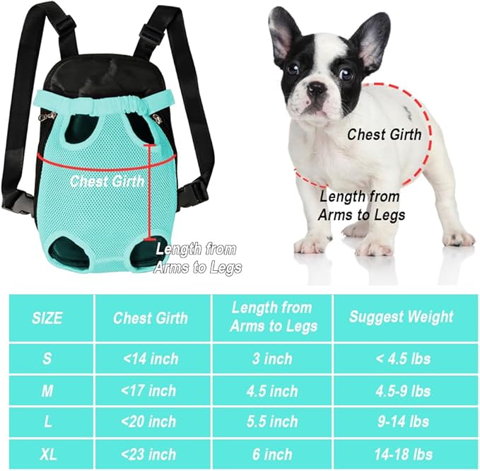 FEimaX Dog Carrier Backpack Pet Legs Out Front Cat Travel Bag, Adjustable Puppy - Image 4