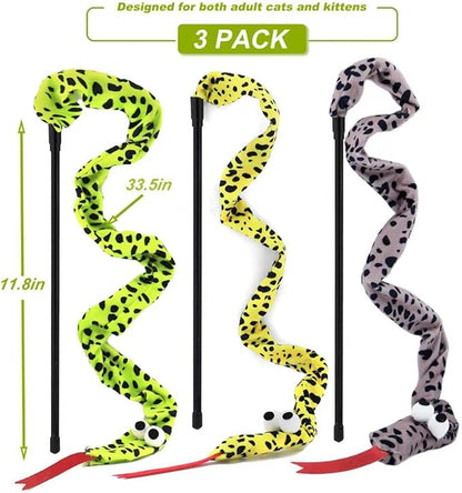 Interactive Cat Toy Wand with Catnip Mouse, Cat Teaser Wand Rainbow String - Image 4
