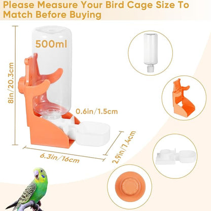 No Mess Bird Feeder for Cage, Automatic Drinker for Parakeet, Canary & Budgies - Image 5