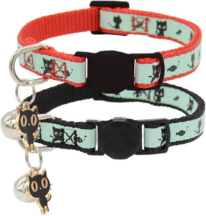 2 Pack Glow in The Dark Cat Collar by Barleygoo