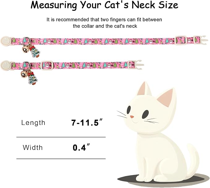 2 Pack Christmas Cat Collars - Image 4