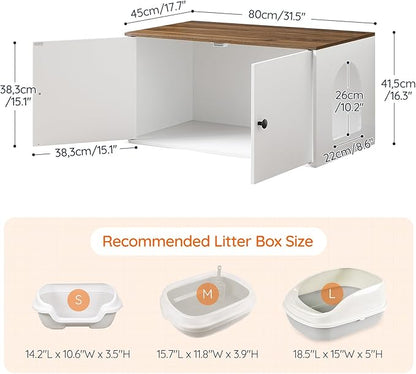 HOOBRO Cat Litter Box Enclosure, Hidden Litter Box Furniture - Image 5