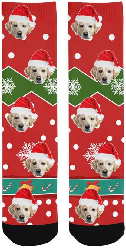 Custom Face Socks, Personalized Dog Lover Pet Photo Picture on Socks Unisex - Image 3