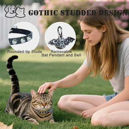 2 Pack Leather Cat Collar Breakaway - Image 2