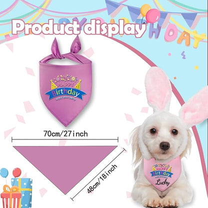 Personalized Dog Birthday Bandana, Happy Birthday Scarf - Image 4