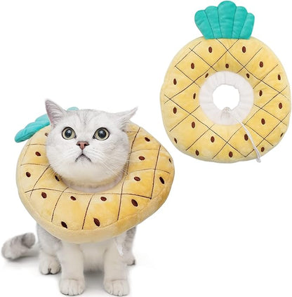 ANWA Adjustable Cat Cone Collar Soft, Cute Cat Donut Collar After Surgery by ANWA