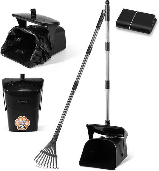 Stainless Steel Dog Pooper Scooper, 20 Waste Bags by Ulugt