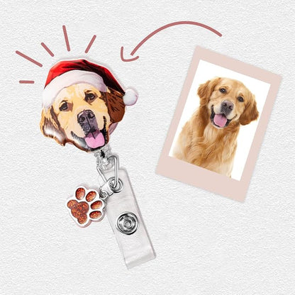callie Personalized Christmas Pet Badge Reel - Image 8