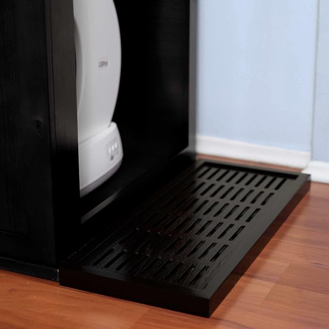 Refined Self Cleaning Litter Box Cabinet-Litter Catch Espresso by TheRefinedFeline