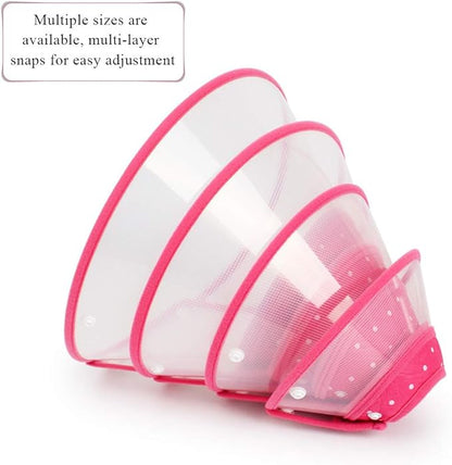 Pet Cone Recovery Dog Cone Adjustable Dog Collar Clear Padded Collar - Image 4