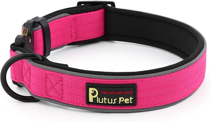 Plutus Pet Tactical Dog Collar, Reflective, Adjustable Heavy Duty Dog Collar by PLUTUSPET