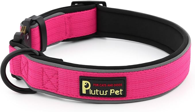 Plutus Pet Tactical Dog Collar, Reflective, Adjustable Heavy Duty Dog Collar by PLUTUSPET