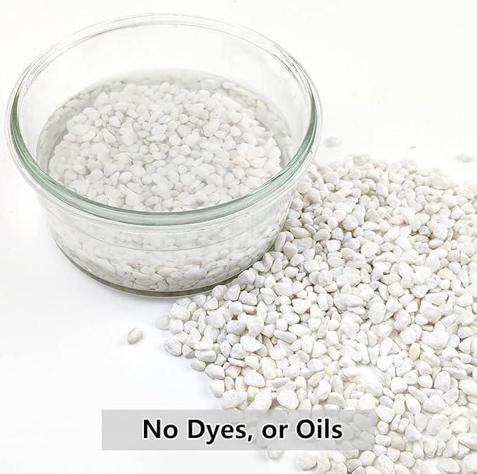 10LB Succulent and Cactus Gravel, 1/5 Inch White Natural Decorative Polished - Image 3