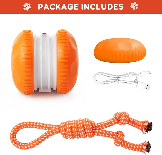Interactive Dog Toys, Random Path Electric Automatic Moving and Rolling Dogs Toy - Image 7